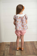 Girls Retro Floral Bloomer Set