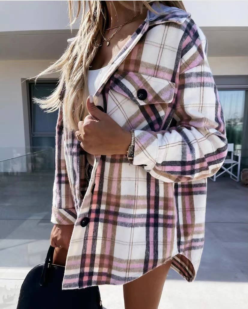 Plaid Hooded Shacket