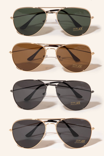 Classic Aviator Frame Sunglasses