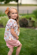 Girls Retro Floral Bloomer Set