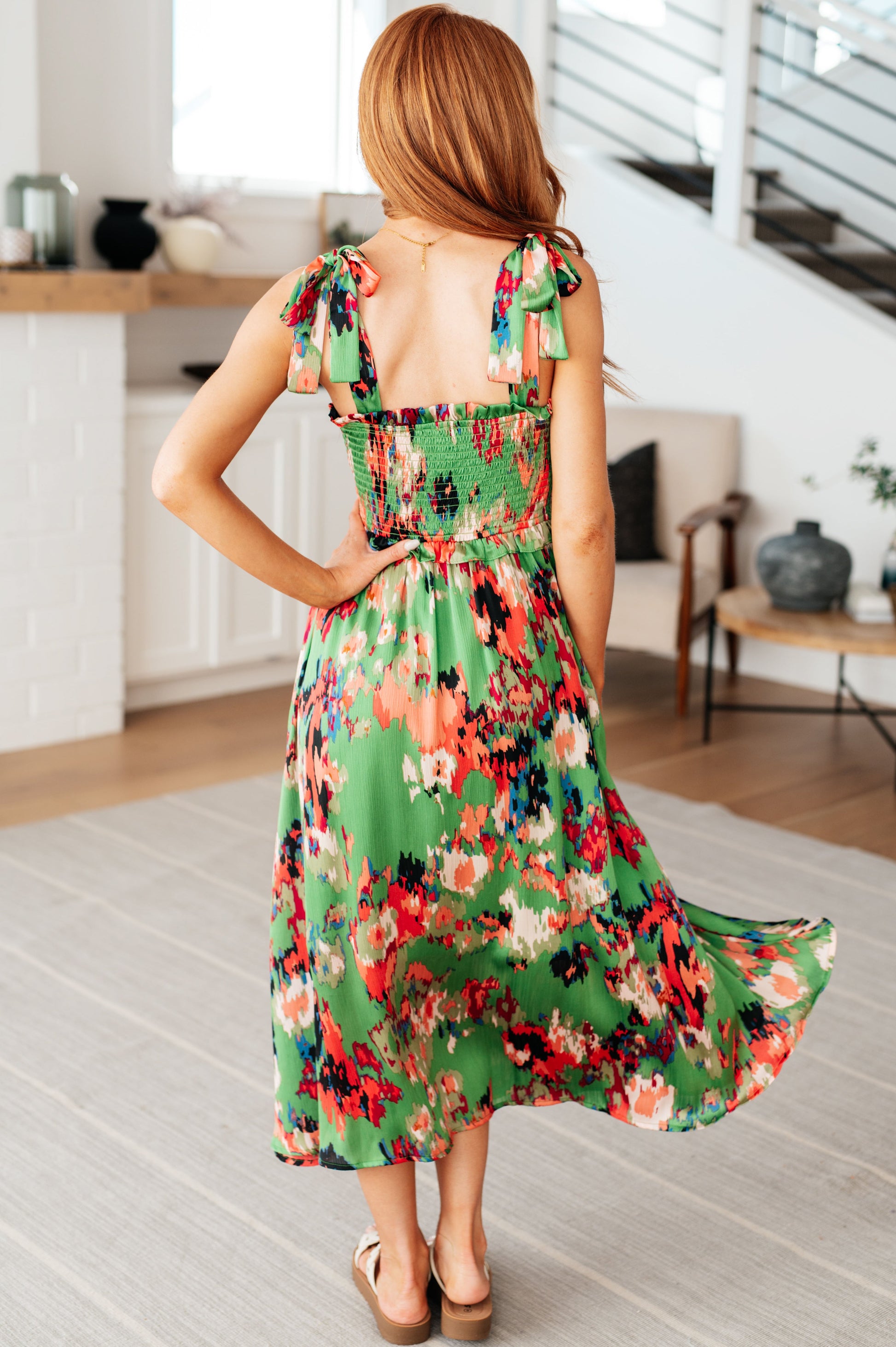 A Little While Longer Maxi Dress in Green