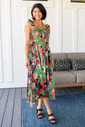 A Little While Longer Maxi Dress in Green