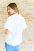 A White Sixth Sense Balloon Sleeve Blouse