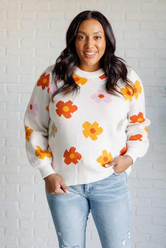 Velma Falling Flowers Floral Sweater