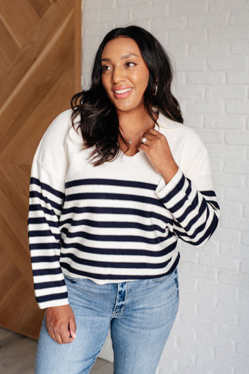 Black and White Striped Sweater