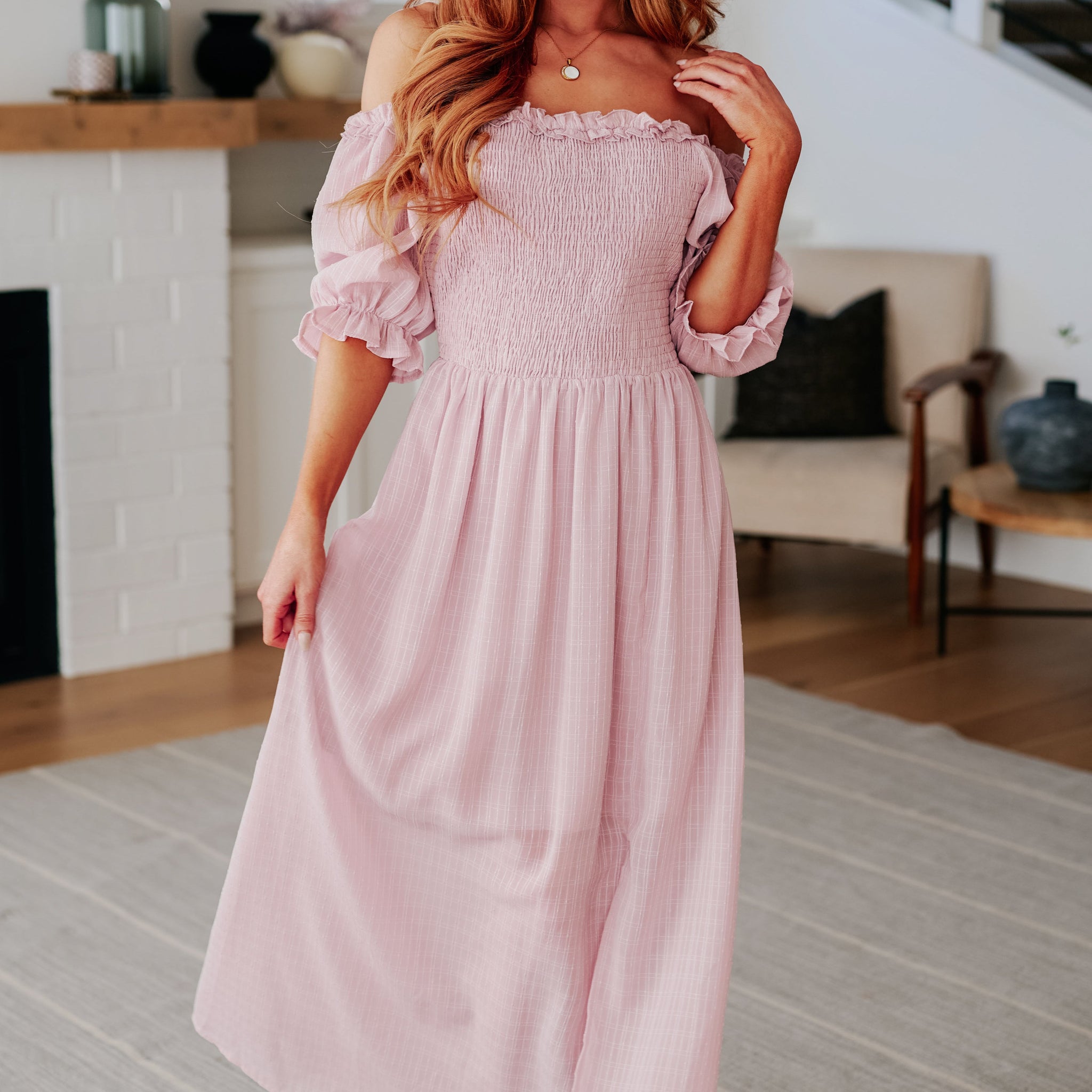 Midday Stroll Pink Maxi Dress