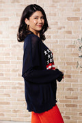 Oh Say Can You See Lightweight Pullover - American Flag Sweater