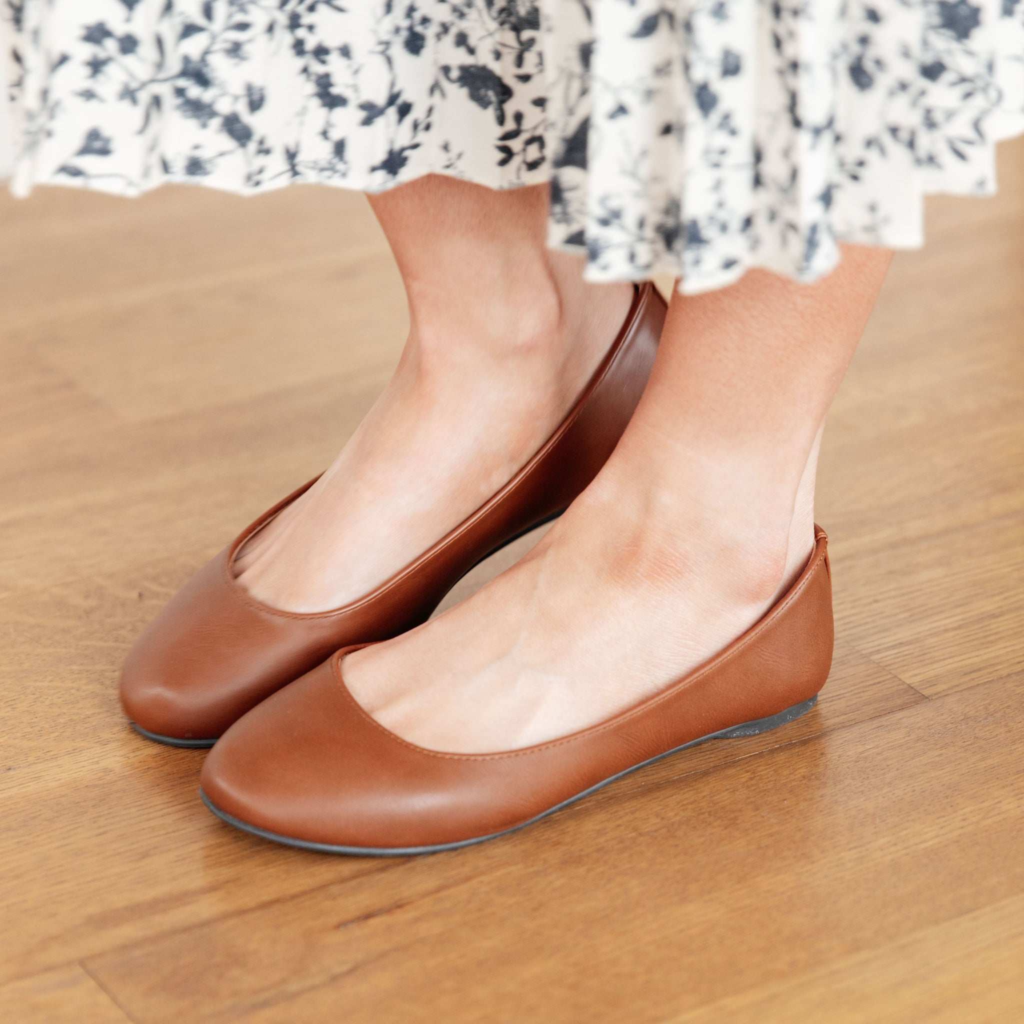 On Your Toes Ballet Flats in Camel