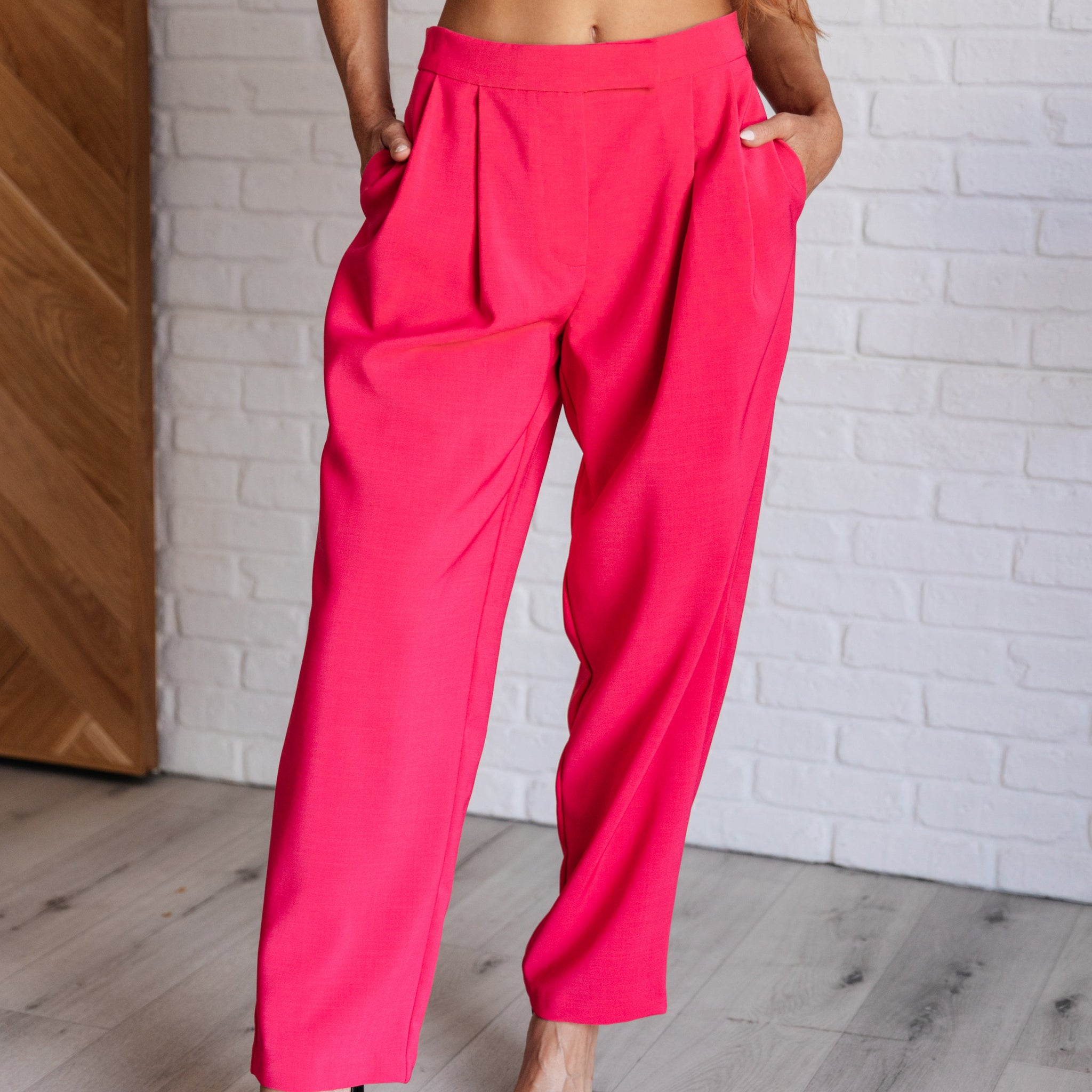 Vigilante Stuff Pleated Trousers in Hot Pink