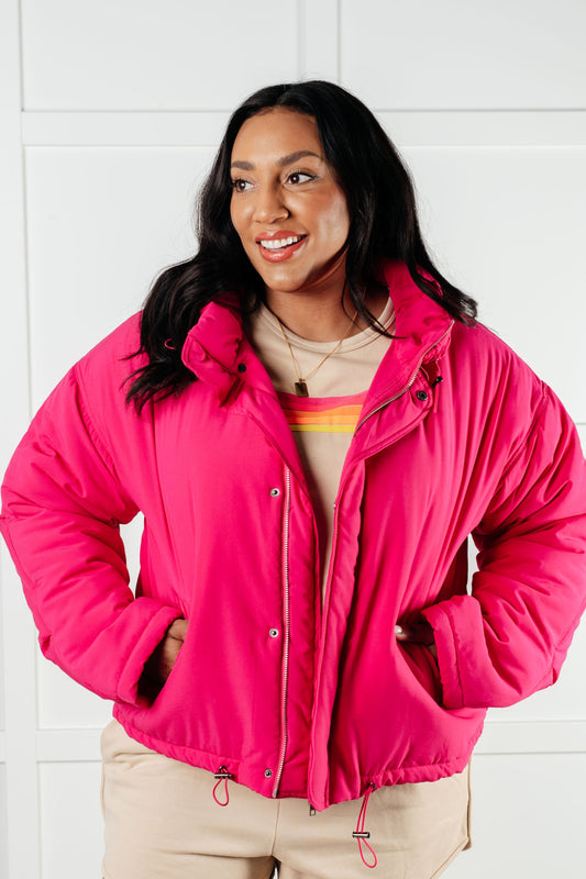 Warm Regards Pink Puffer Jacket