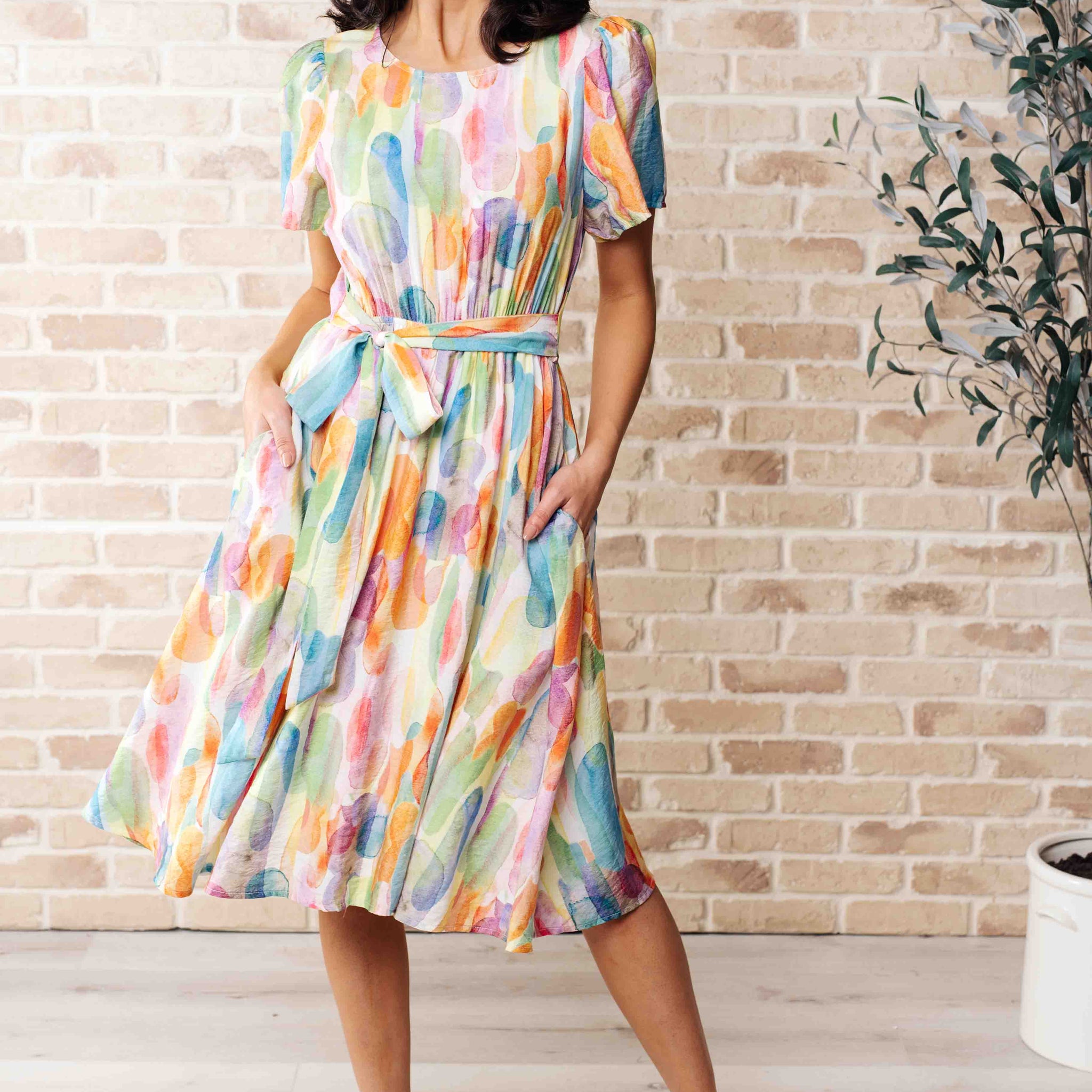 Young, Wild & Free Multicolor Midi Dress