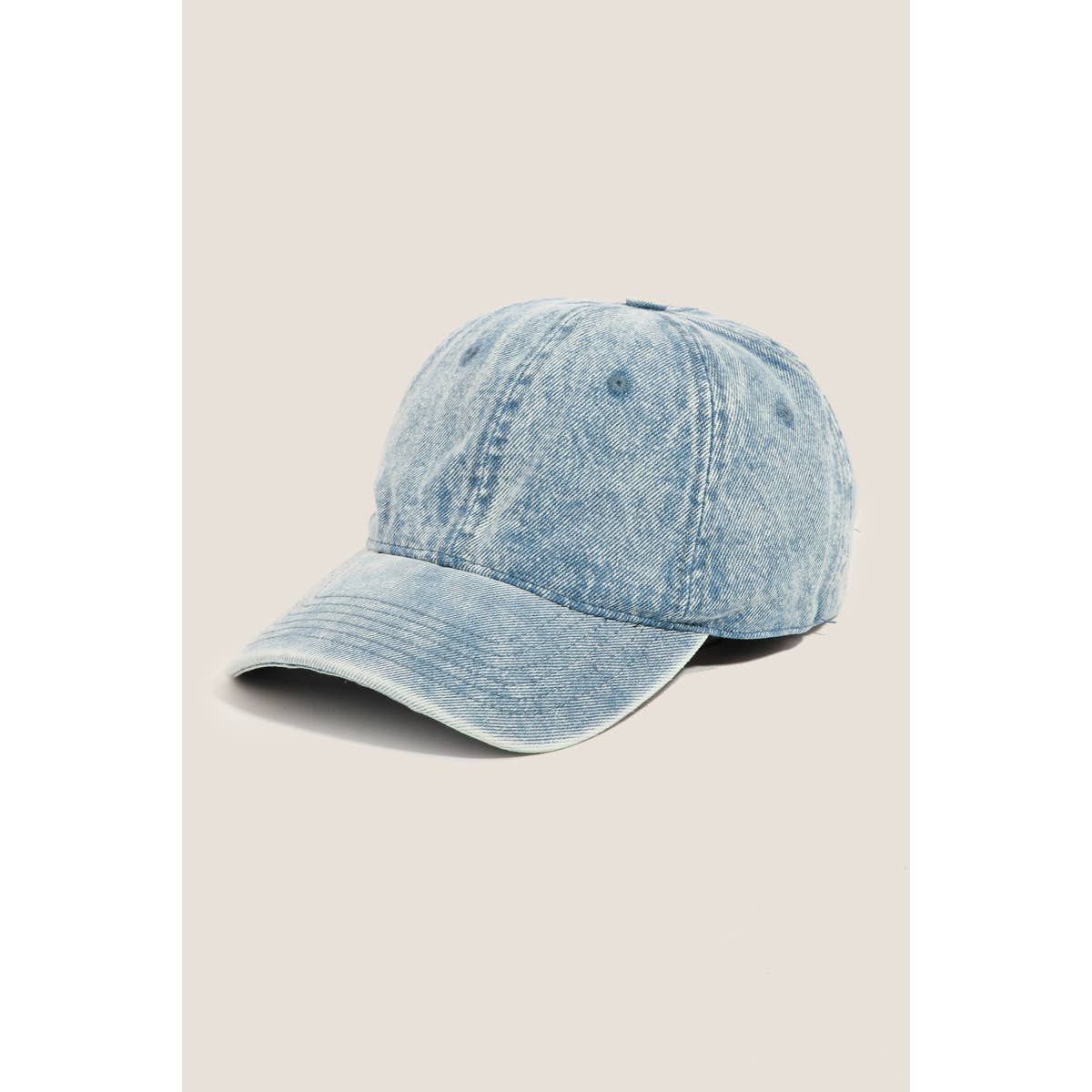 Faded Wash Denim Baseball Cap