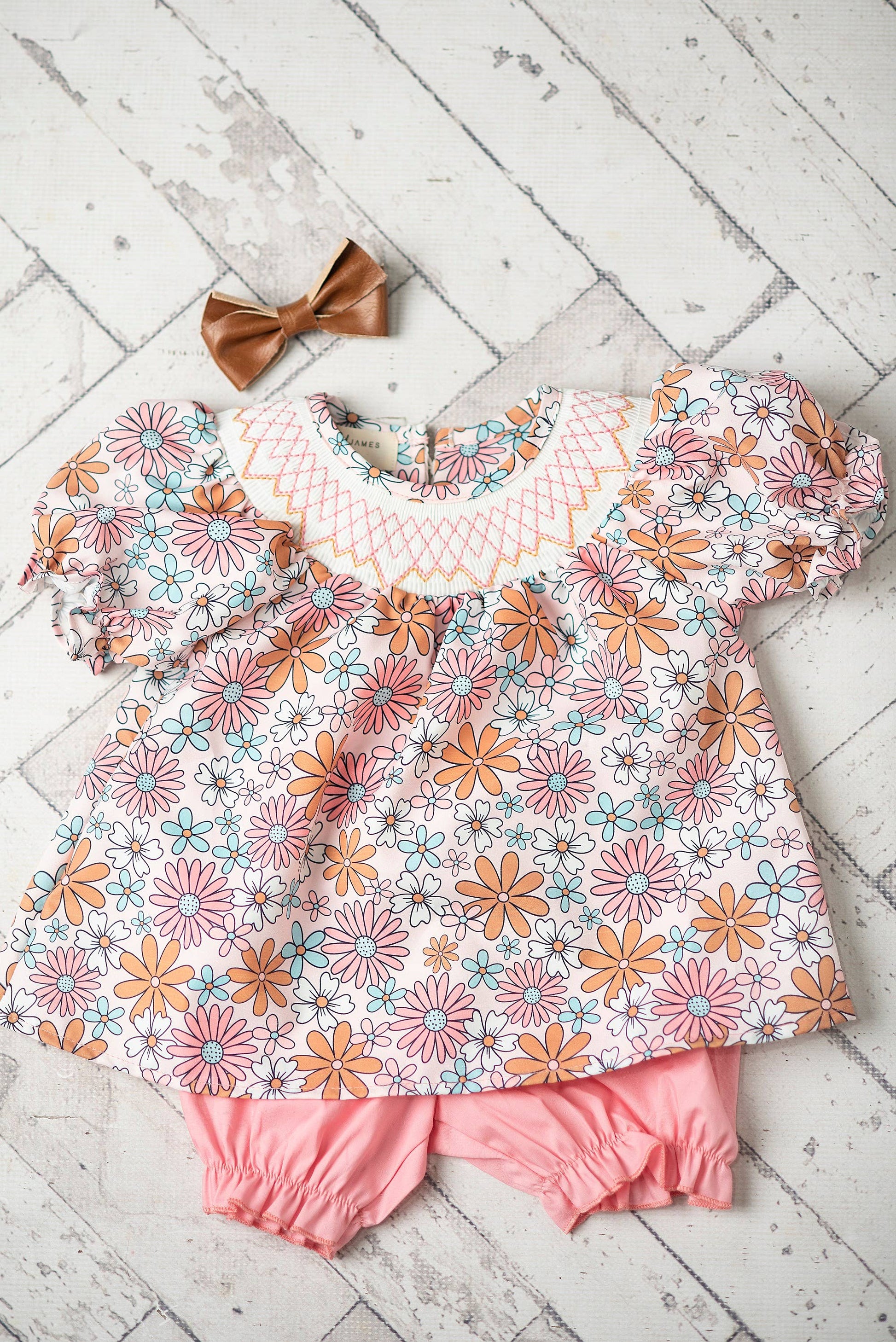 Girls Retro Floral Bloomer Set