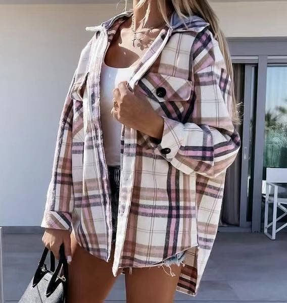 Plaid Hooded Shacket