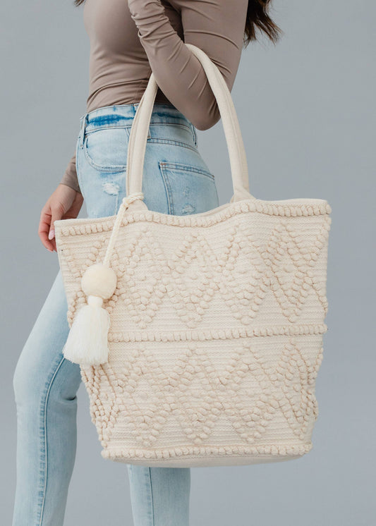 Ivory Diamond Medium Tote